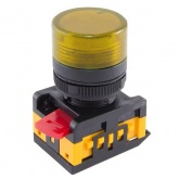 Лампа TDM AL-22TE сигнальная d22мм желтый неон/230В цилиндр