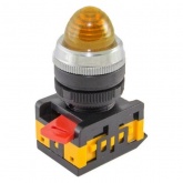 Лампа TDM AL-22 сигнальная d22мм желтый неон/230В цилиндр