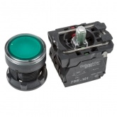 Кнопка Schneider Electric XB5AW33B5 c возвратом, с подсветкой 24В 22мм зеленая
