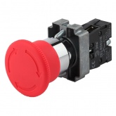 Кнопка управления Chint Грибок с самовозвратом NP2-EC42 без подсветки красная 1НЗ d22mm IP40