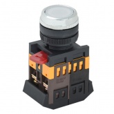 Кнопка Generica ABLFS-22 белый d22мм неон/240В 1НО+1НЗ