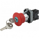 Кнопка ИЭК LAY5-BS142 Грибок с ключом красная d22мм 240В 1НЗ