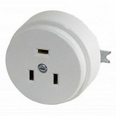 Розетка встраиваемая TDM РШ 32А 250В 2Р+РЕ круглая белая