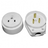 Комплект розетки с вилкой TDM накладной РШ-ВШ 32А 250В 2Р+РЕ круглая белый