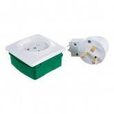 Комплект розетка с вилкой SE для плиты 32А, 2Р+N, 250В скрытый монтаж