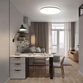 Светильник светодиодный управляемый AL6230 Simple matte 80W 3000K-6500K 230V 5600Lum с пультом 500mm