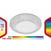 Светильник потолочный светодиодный ЭРА Классик SPB-6-70-RC Metz RGB, с пультом ДУ, 70Вт 3400-5500К