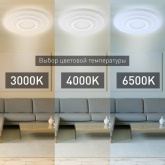 Светильник потолочный светодиодный ЭРА GEO SPB-6 GEO 2 RC 75 с пультом ДУ, 75Вт 3400-5500К