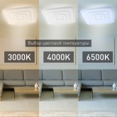 Светильник потолочный светодиодный ЭРА GEO SPB-6 GEO 3 RC75 с пультом ДУ, 75Вт 3400-5500К