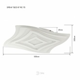 Светильник потолочный светодиодный ЭРА GEO SPB-6 GEO 6 RC 75 с пультом ДУ, 75Вт 3400-5500К