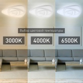 Светильник потолочный светодиодный ЭРА GEO SPB-6 GEO 5 RC 67 с пультом ДУ, 67Вт 3400-5500K