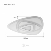 Светильник потолочный светодиодный ЭРА GEO SPB-6 GEO 5 RC 67 с пультом ДУ, 67Вт 3400-5500K