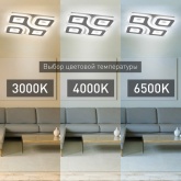 Светильник потолочный светодиодный ЭРА GEO SPB-6 GEO 4 RC 75 с пультом ДУ, 75Вт 3400-5500K