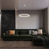 Подвесной светодиодный светильник Feron AL5808 60W 4000K IP20, белый D1200x500mm