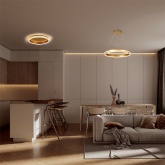 Подвесной светодиодный светильник Feron AL5888 60W 4000K IP20 золото SHINNING RING