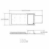 Консольный светодиодный светильник ЭРА SPP-503-0-30K-100 100W 3000K IP65 d48-50mm