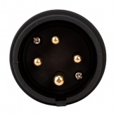 Вилка прямая каучук TDM 3Р+РЕ 32А 380В IP44 черная