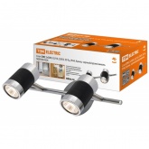 Спот TDM СНС 2х50Вт, GU10, 230 В, 50 Гц, IP44, Канна, черный/хром/никель