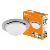 Светильник потолочный TDM Круг хром 2х60Вт E27 IP44 СП 01