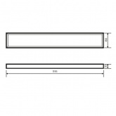 Светодиодный светильник Вартон Премиум встраиваемый/накладной 1195х180х50мм 36 ВТ 3950К