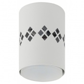 Светильник накладной потолочный спот ЭРА OL10 LD под лампу GX53 WH белый, подсветка 1W