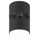 Светильник накладной потолочный спот ЭРА OL10 LD под лампу GX53 BK черный, подсветка 1W