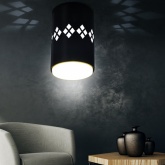 Светильник накладной потолочный спот ЭРА OL10 LD под лампу GX53 BK черный, подсветка 1W