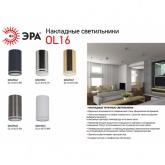 Светильник накладной потолочный ЭРА OL16 под лампу GU10 GD (5056396234395)