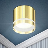 Светильник накладной потолочный ЭРА OL9 под лампу GX53 GD алюминий, цвет золото (5056396234357)