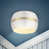 Светильник накладной ЭРА OL13 под лампу GX53 WH/GD, алюминий, цвет белый/золот (5056396234197)