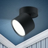 Светильник накладной ЭРА OL12 под лампу GX53, алюминий, цвет черный SBK (5056396234135)