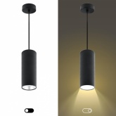 Светильник подвесной ЭРА PL12 GX53 BK/SL под лампу GX53, алюминий, цвет черный+серебро