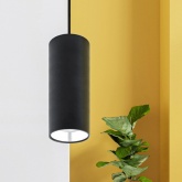 Светильник подвесной ЭРА PL12 GX53 BK/SL под лампу GX53, алюминий, цвет черный+серебро