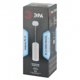 Светильник подвесной ЭРА PL12 GX53 WH/SL под лампу GX53, алюминий, цвет белый+серебро