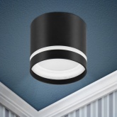 Светильник накладной потолочный ЭРА OL9 под лампу GX53 алюминий, черный+белый (5056396217824)