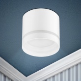 Светильник накладной потолочный ЭРА OL9 под лампу GX53 WH/WH алюминий, белый+белый