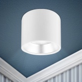 Светильник накладной потолочный ЭРА OL8 под лампу GX53 алюминий, белый+серебро (5056396217800)