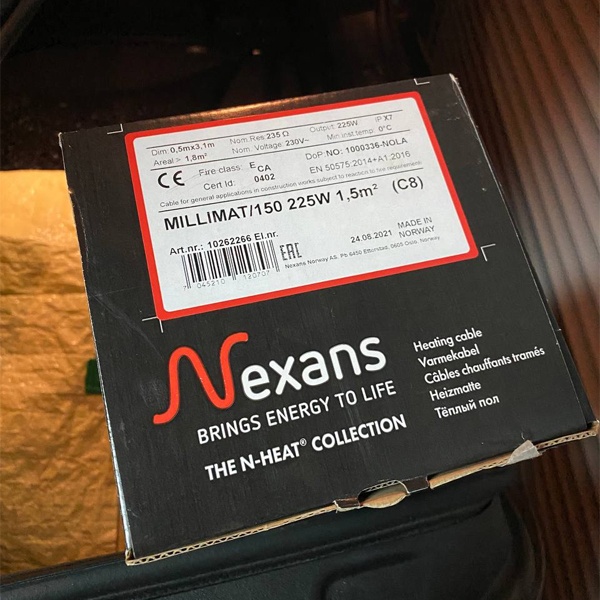 Теплый пол Нексанс 1,5 кв м