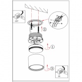 Светильник накладной потолочный ЭРА OL7 под лампу GX53 алюминий, черный (5056396217688)