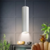 Светильник подвесной ЭРА L1 GU10 WH 300 D80x300mm белый 5056306016707