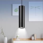 Светильник подвесной ЭРА L1 GU10 BK 300 D80x300mm черный 5056306016660