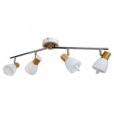 Светильник накладной спот TDM 4x40W 230V 50Гц Бутон планка ЭКО сосна Е14 IP20