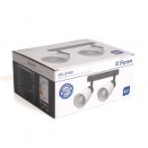 Светильник настенно-потолочный Feron ML242 под лампу 2хE27, черный корпус сталь, рассеиватель стекло