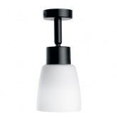 Светильник настенно-потолочный Feron ML241 под лампу 1хE27, черный корпус сталь, рассеиватель стекло