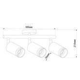 Светильник настенно-потолочный Feron ML233 под лампу GU10, черный