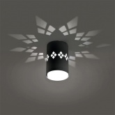 Светильник потолочный Feron HL351 12W, 230V GX53 с LED подсветкой 1W 4000K черный IP20 корпус металл