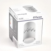 Светильник потолочный Feron HL350 12W, 230V, GX53 с LED подсветкой 1W 4000K белый IP20 корпус металл