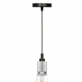 Светильник подвесной ЭРА PL13 E27 - 8 CH , цоколь Е27, провод 1 м, цвет хром