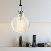 Светильник подвесной ЭРА PL13 E27 - 8 CH , цоколь Е27, провод 1 м, цвет хром