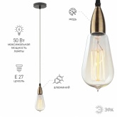 Светильник подвесной ЭРА PL13 E27 - 7 BR, цоколь Е27, провод 1 м, цвет медь